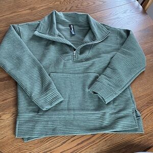 Green quilted Kirkland quarter zip
